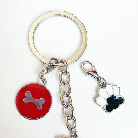 Bone Footprint Keychain