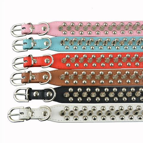 Round Spikes Dog Collars
