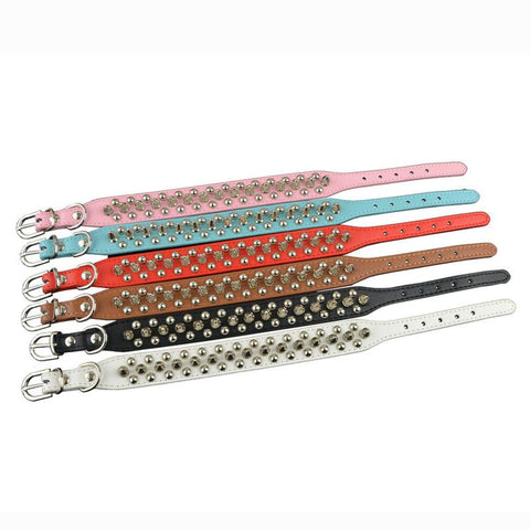 Round Spikes Dog Collars