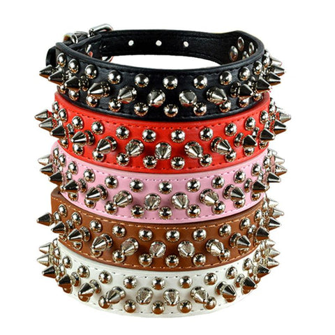 Round Spikes Dog Collars