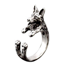 Retro Style German Shepherd Ring