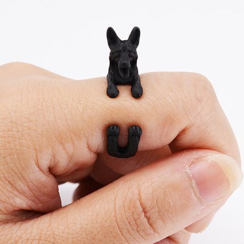 Retro Style German Shepherd Ring