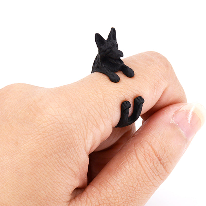 Retro Style German Shepherd Ring
