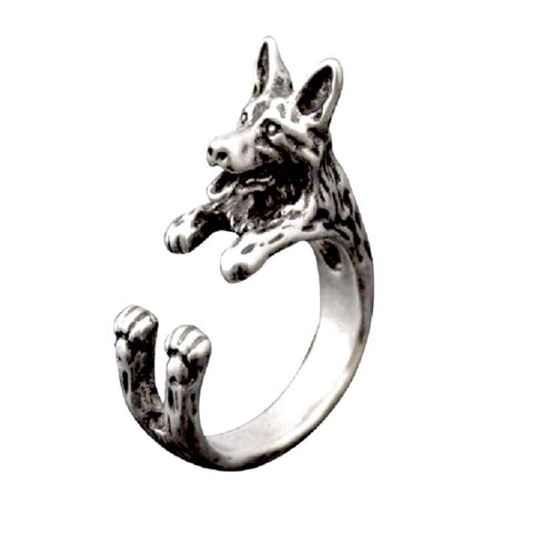 Retro Style German Shepherd Ring