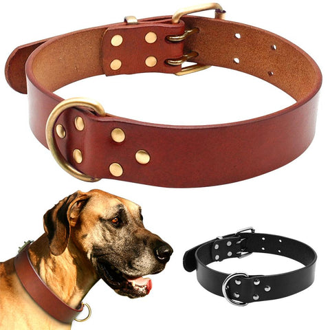 Genuine Leather Pet Dog Collars