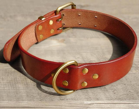 Genuine Leather Pet Dog Collars